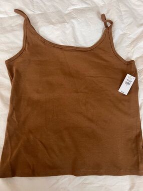 GAP Chocolate Brown Ribbed Camisole Tank